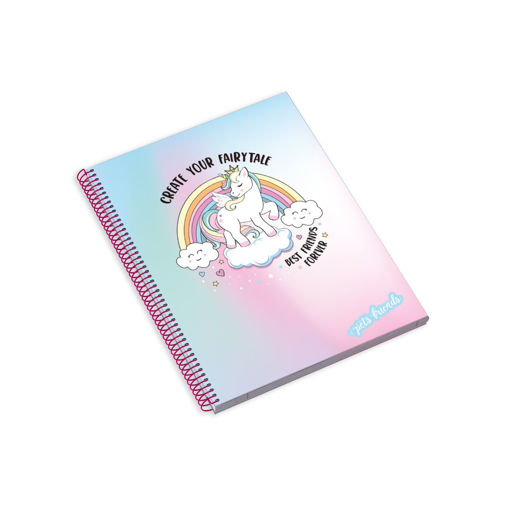 Picture of UNICORN A4 HARDCOVER NOTEBOOK SPIRAL